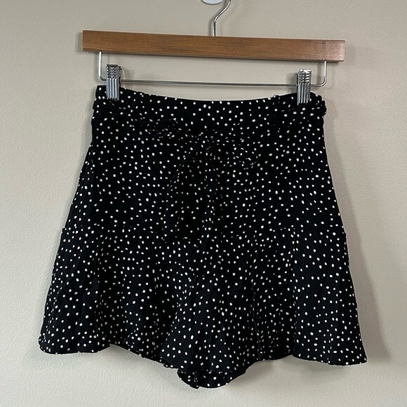 Zara Pants - Zara Black Polka Dot Patterned Flowy Style Skort Size XS
